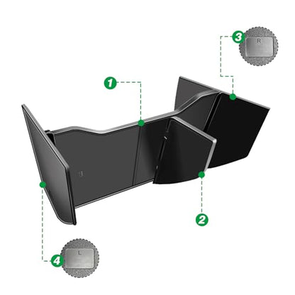 Muslogy Glove Box Dividers Organizer Compatible with Nissan Frontier 2022-2025 2026 Accessories Insert Box Divider ABS Secondary Storage Glove Compartment Tray