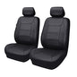 Flying Banner car seat Covers Protects Water Proof Faux Leather Carbon Fiber Fronts Solid Black (Solid Black, Front Pair) - color: Solid Black, size: Front Pair -- 2PCS