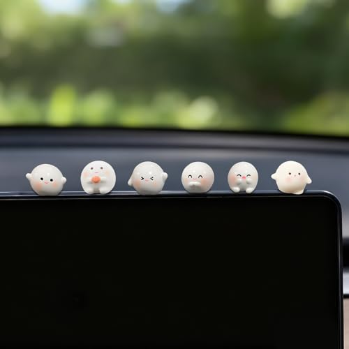 Adorably Playful Pixie,6 Pcs Automotive Interior Decoration Accessories for Car Rearview Mirror and Dashboard,Cute Anime Decor for Home Garden Office,Car Decor for Women，Funny Ornament Gifts