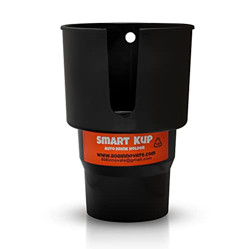 Car Cup Holder Expander - Fits Hydro Flasks 32/40 oz, Nalgene, Yeti & Large Bottles up to 3.8 inches Wide - for Car up to 3.2 Inches Wide - Black