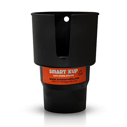 Car Cup Holder Expander - Fits Hydro Flasks 32/40 oz, Nalgene, Yeti & Large Bottles up to 3.8 inches Wide - for Car up to 3.2 Inches Wide - Black