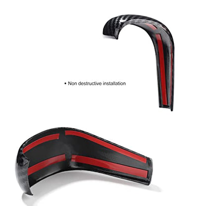 Compatible with Mazda 3 CX-30 CX-50 Accessories Sporty Car Gears Gear Panel Gear Shift Knob Cover Trim Cap Interior Decoration Sticker -Carbon Fiber Style