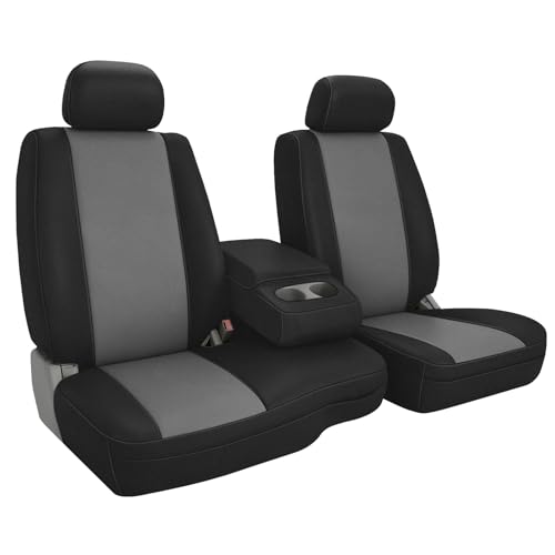 Seat Covers Compatible with 2000-2004 Toyota Tundra, Neoprene Front 40/60 Split Seat with Fold Down Console