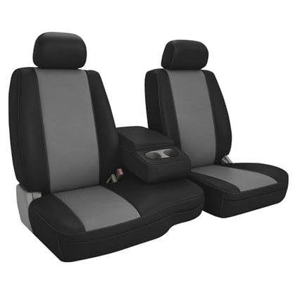 Seat Covers Compatible with 2000-2004 Toyota Tundra, Neoprene Front 40/60 Split Seat with Fold Down Console
