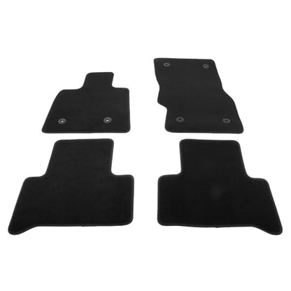 IKON MOTORSPORTS, Nylon Car Floor Mats Compatible with 2018-2025 Alfa Romeo Stelvio, OE Style Black Driver Passenger Car Carpets, Front Rear 4PCS Full Set