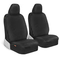 Carbella Sheepskin Car Seat Covers, 2-Pack Faux Fur, Front Seats Only, Cute Automotive Seat Covers For Cars (Black) - color: Black Fur