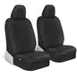 Carbella Sheepskin Car Seat Covers, 2-Pack Faux Fur, Front Seats Only, Cute Automotive Seat Covers For Cars (Black) - color: Black Fur