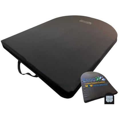 ERGO21 Lumbar Pillow Lower Back Support Cushion for Back Rest, Good Posture, Spine Pain, Long Sitting Hours at Chair, Office, Car Seat, Wheelchair, Large (18" W x 24”x 1.5”) - size: Lumbar Large - 24" x 18" x 1.5"