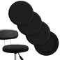 Tatuo Round Bar Stool Seat Covers Washable Stool Cushion Slipcover Elastic Bar Chair Covers for 14-17 Inch Chair (Black,4 Pieces) - color: Black