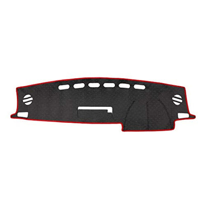 X AUTOHAUX Car Dashboard Cover Nonslip Black Red Sun Pad for Toyota RAV4 2013-2018