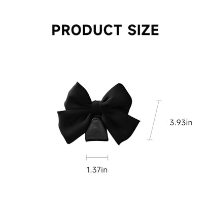 2PCS Car Seat Hooks, Cute Bow Car Seat Headrest Hooks for Purses, Bags, Umbrella, Universal Automotive Interior Decoration Accessoriesl for Vehicle, SUV, Sedan, Truck (Black)