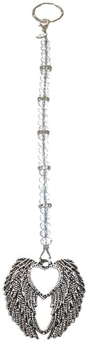 Sun Catcher Crystal, Rear View Mirror Car Charm Ornament, Hanging Window Pendent, Home Decor, Comes in a Gift Bag (Guardian Angel Wings) - color: Guardian Angel Wings