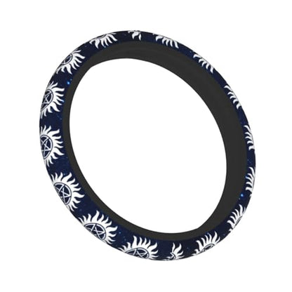 Steering Wheel Cover for Women Men Anti-Slip Breathable and Sweat Absorption Universal Cute Steering Wheel Protector Car Accessories -1PC
