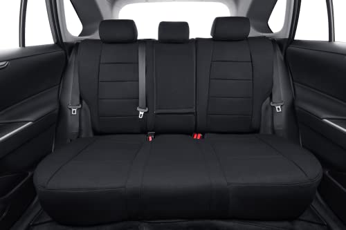 Cloth Seat Covers Custom Fit for Toyota RAV4 2019-2024 2025 LE,XLE,XLE Premium,Limited,Fully Covered,Airbag Compatible,Breathable Fabric Car Seat Protector(Full Set,Black) - color: Black, size: 2019-2025 RAV4(Not for Hybrid & Adventure,TRD-OFF)