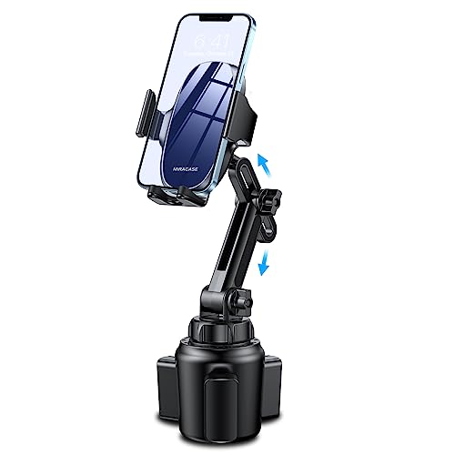 Miracase Universal Cup Phone Holder for Car, [Upgraded Version] Adjustable Long Neck Car Cup Holder Phone Mount Cradle Friendly Compatible with iPhone Samsung Google and All Smartphones, Blue - color: Blue