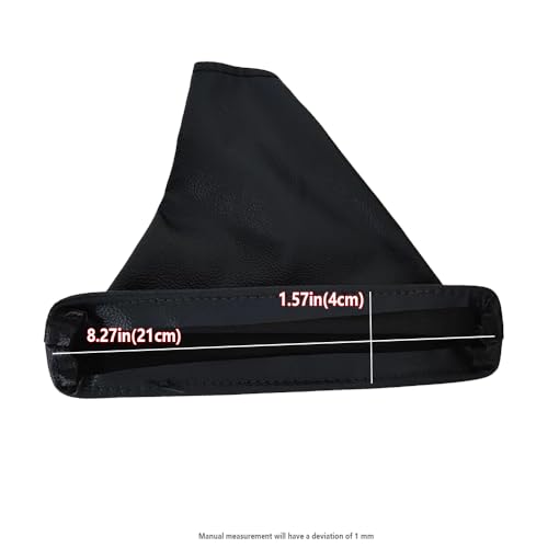 Car Shift Gear Stick Handbrake Cover Manual Shift Boot Black Leather Boot Cover Case for to-yo-ta Co-Rolla 2007 2008 2009 2010 2012 2013 - color: Handbrake dust cover
