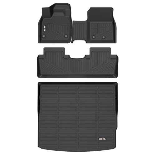 AIPOIL® Floor Mats & Cargo Liner Set for 2023 2024 2025 Nissan Ariya All Weather Protection TPE Anti-Slip Automotive Full Set Custom Car Mats Accessories - Black - style: 24) For Ariya 2023-2025 Full Set