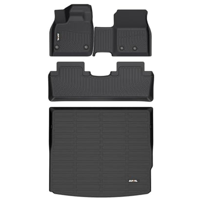 AIPOIL® Floor Mats & Cargo Liner Set for 2023 2024 2025 Nissan Ariya All Weather Protection TPE Anti-Slip Automotive Full Set Custom Car Mats Accessories - Black - style: 24) For Ariya 2023-2025 Full Set