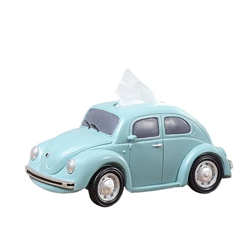 Creative Car Tissue Box Cover Cute Car Shaped Paper Container Napkin Holder Storage Case for Home Office Car Kitchen Bathroom Accessories(Blue)