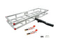 Aluminum Hitch Cargo Carrier 500 lbs Capacity - Folding Luggage Rack for SUV, Car, Truck - Fits 2" Receiver with Powder Coated Angled Shank - 60 x 20 x7 Rustproof Hitch Mount Cargo Basket - color: Aluminum 60x20x7 inch