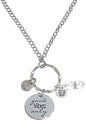 Rear View Mirror Car Charm Ornament, Sun Catcher, Hanging Pendant, Stainless Steel Chain and Crystal Accents, Packaged in a Gift Bag (Good Vibes Only) - size: Good Vibes Only
