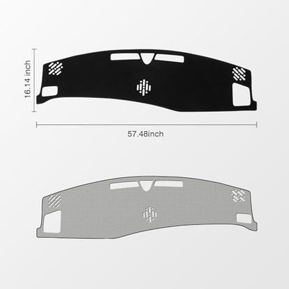 KUST Black Dash Cover for Hyundai Santa Fe 2024 2025 2026 (Without HUD) Polyester Dashboard Cover Non-Slip Interior Accessories for Hyundai Santa Fe Custom Fit Dash Mat Sunshade Windshield No Glare - size: For Santa Fe 24-26