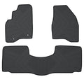 Floor Mats Compatible with 2011-2019 Ford Explorer, Custom Fit All Weather Ford Explorer Car Mats, Latex Heavy Duty Floor Liners Black 3-pc Set, 2012 2013 2014 2015 2016 2017 2018