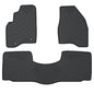 Floor Mats Compatible with 2011-2019 Ford Explorer, Custom Fit All Weather Ford Explorer Car Mats, Latex Heavy Duty Floor Liners Black 3-pc Set, 2012 2013 2014 2015 2016 2017 2018