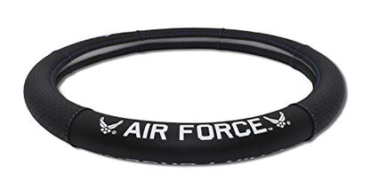 Elektroplate Officially Licensed US Air Force Wings Premium Steering Wheel Cover - Medium Size - Fits Mid-Size SUVs and Trucks with Diameter 14.7” to 15.4” - size: Medium - 15.25"