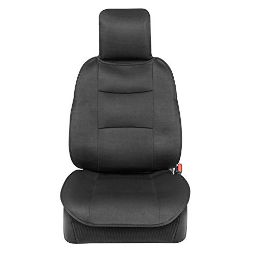 BDK EasyFit Car Seat Covers for Front Seats, Black – Front Seat Cover Set with Integrated Headrest Cover, Quick Slip-On Installation, Fits Most Car Truck Van SUV - color: Black