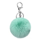 Cute Faux Rabbit Fur Ball Pom Pom Keychain Car Key Ring Handbag Tote Bag Pendant Purse Charm - color: Green