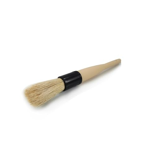 Chemical Guys Boars Hair Detailing Brush - Gentle Scratch-Free Cleaning for Wheels, Grilles, Emblems, and Interior Surfaces - Versatile Multi-Purpose Auto Detailing Brush for Deep Cleaning - Acc_S90 - style: 1 Pack