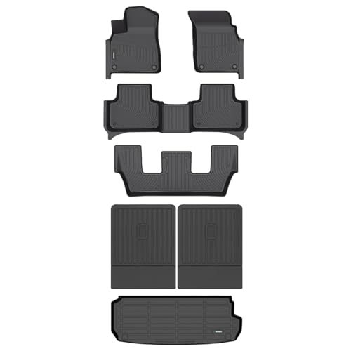 ANBINGO®Fit for Audi Q7 Floor Mats 2020-2025 All Weather Mats for Q7 2020-2025 for Audi Q7 Car Mat TPE Car Matt Rugs for Q7 Rubber Trunk Carpet for Q7 - size: Q7/2020-2025/Full Set