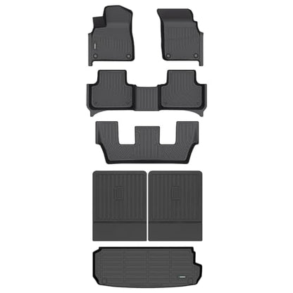 ANBINGO®Fit for Audi Q7 Floor Mats 2020-2025 All Weather Mats for Q7 2020-2025 for Audi Q7 Car Mat TPE Car Matt Rugs for Q7 Rubber Trunk Carpet for Q7 - size: Q7/2020-2025/Full Set