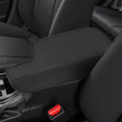 INTGET Car Center Console Armrest Cover for 2021 2022 2023 Subaru Crosstrek 2018 2019 2020/Impreza Accessories 2017-2023 Leather Arm Rest Box Lid Middle Console Cover Seat Protector(Neoprene) - color: Black with neoprene