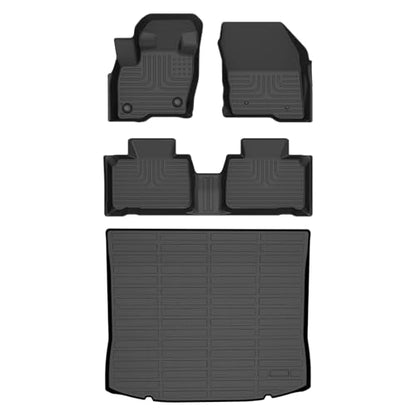 AIPOIL® Floor Mats & Cargo Liner Set for 2015-2025 2026 Ford Edge & 2019-2025 2026 Ford Edge ST All Weather Protection TPE Anti-Slip Automotive Full Set Custom Car Mats Accessories - Black - style: 11) For Edge 2015-2026 Full Set