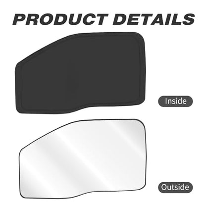 Side Window Sun Shade for 2017-2022 Fo-rd F250 F350 Super Duty, Super Crew Cab 4Door Pickup, Foldable Window Sunshade Sun Visor Protector, Side Window Shades Blocks UV Rays Heat, Pack of 4 - size: Silver & Black-Fit 2017-2022 Ford F250 F350