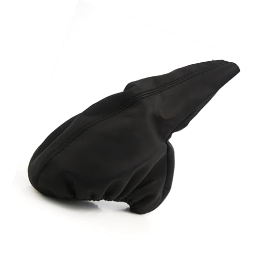 Motoforti Universal Car Handbrake Parking Cover, Faux Leather, Black, 1 Pcs