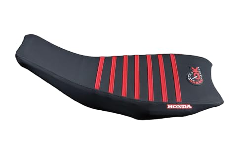 Seat Cover - Compatible Fit for Hond@ 2004-2018 TRX450 TRX 450R TRX 450 R TRX 450ER TRX 450 ER Quad (Black/Red) - color: Black/Red