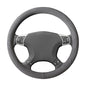 Car Steering Wheel Cover, 14.5-15" Breathable Soft Suede Steering Wheel Protector with Non-Slip Lining, Warm Auto Protection Guard Accessories, Universal for Van Truck RV (Dark Gray) - color: Dark Gray