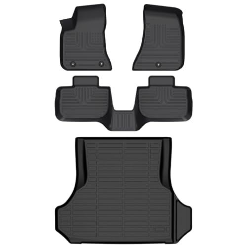 AIPOIL® Floor Mats & Cargo Liner Set for 2011-2023 Dodge Charger RWD & Chrysler 300 RWD (NOT for AWD) All Weather Protection TPE Anti-Slip Automotive Full Set Custom Car Mats Accessories - Black - style: 34) For Charger RWD 2011-2023 Full Set