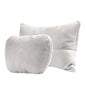 Kwak's Car Headrest Pillow & Lumbar Support Set Neck Pillow 2-Level Height Adjustment, Removable Washable Cover, Neck Pillow for Car Driving Comfort (Grey) - color: Grey
