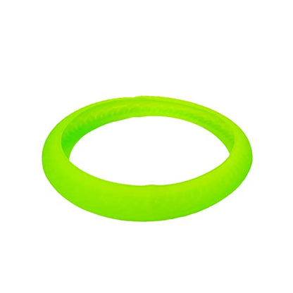 Modengzhe Steering Wheel Hand Brake Lever and Shift Knob Silicone Cover Kit, 3D Oval Anti-Slip Design Protective Case (Green) - color: Green