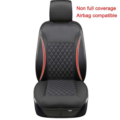 Black Panther 1 Pair Luxury Car Seat Covers Protectors, Universal Anti-Slip Driver Seat Cover with Partial Backrest Coverage (Middle Part Only), Diamond Pattern, Compatible with 95% Cars (Black) - color: Diamond Pattern - Black