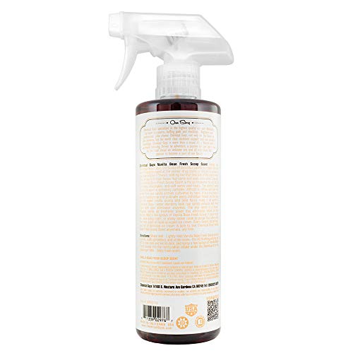 Chemical Guys AIR23116 Vanilla Bean Fresh Scoop Scent Air Freshener & Odor Eliminator, (Great for Cars, Trucks, SUVs, RVs, Home, Office, Dorm Room & More)16 fl oz
