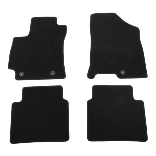 IKON MOTORSPORTS, Nylon Car Floor Mats Compatible with 2024-2025 Hyundai Kona Gas Only, OE Style Black Driver Passenger Car Carpets, Front Rear 4PCS Full Set