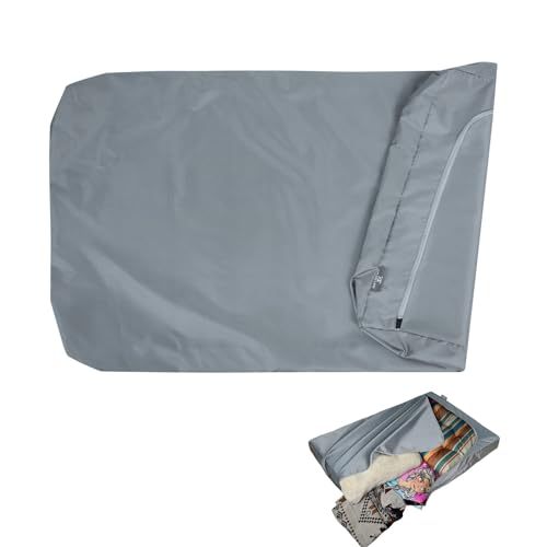 Explore Land Scratch Resistance Dog Bed Cover Canvas Washable Dog Crate Pad Replacement Cover, 40Lx27Wx4H inch, Charcoal - color: Deep Gray, size: 40”Lx27”Wx4”H