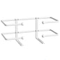 Glove Box Dispenser Wall Mount: White Holder Organizer for Disposable Glove & Tissue Box - Organizer on Wall in Lab, Kitchen, Bathroom, Garage