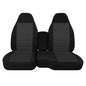 Front 60/40 Split Bench Seat Covers with Console Armrest Truck Seat Cover, Compatible with Chevy Colorado GMC Canyon 2004 2005 2006 2007 2008 2009 2010 2011 2012-Black - size: with Console Armrest