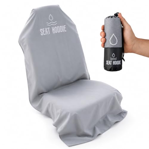Car Seat Towel | Premium Microfiber Towel Seat Covers for Cars | Universal Fit & Machine Washable | Portable Car Seat Towel Cover After Gym, Yoga, Beach Taupe - color: Light Grey